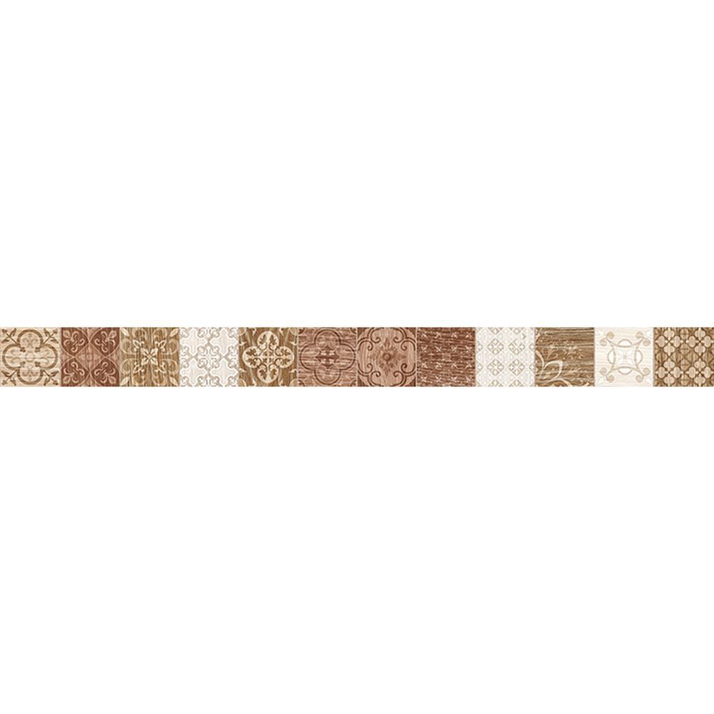 Плитка бордюр Laparet Aspen (Бежевый, коричневый) матовая 4,7х60 (1шт/уп) Арт.9999118867
