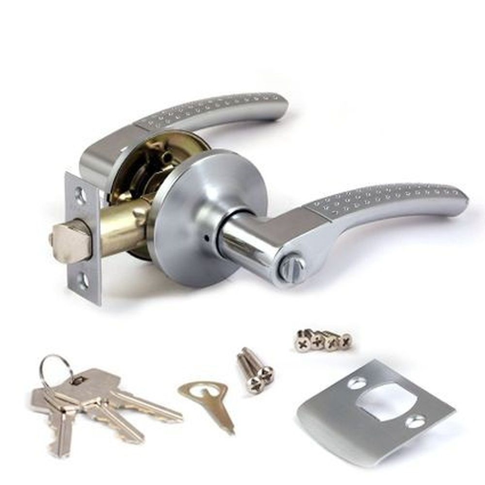 Ручка-защёлка Apecs 8026-01- CRM/CR(S/CR) (сатин-хром) с ключом