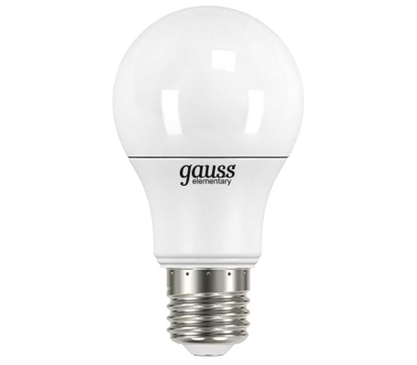 Лампа светодиодная 15Вт груша 4100К  хол. белый свет Elementary (A60) E27 1450лм 180-240В GAUSS 23225