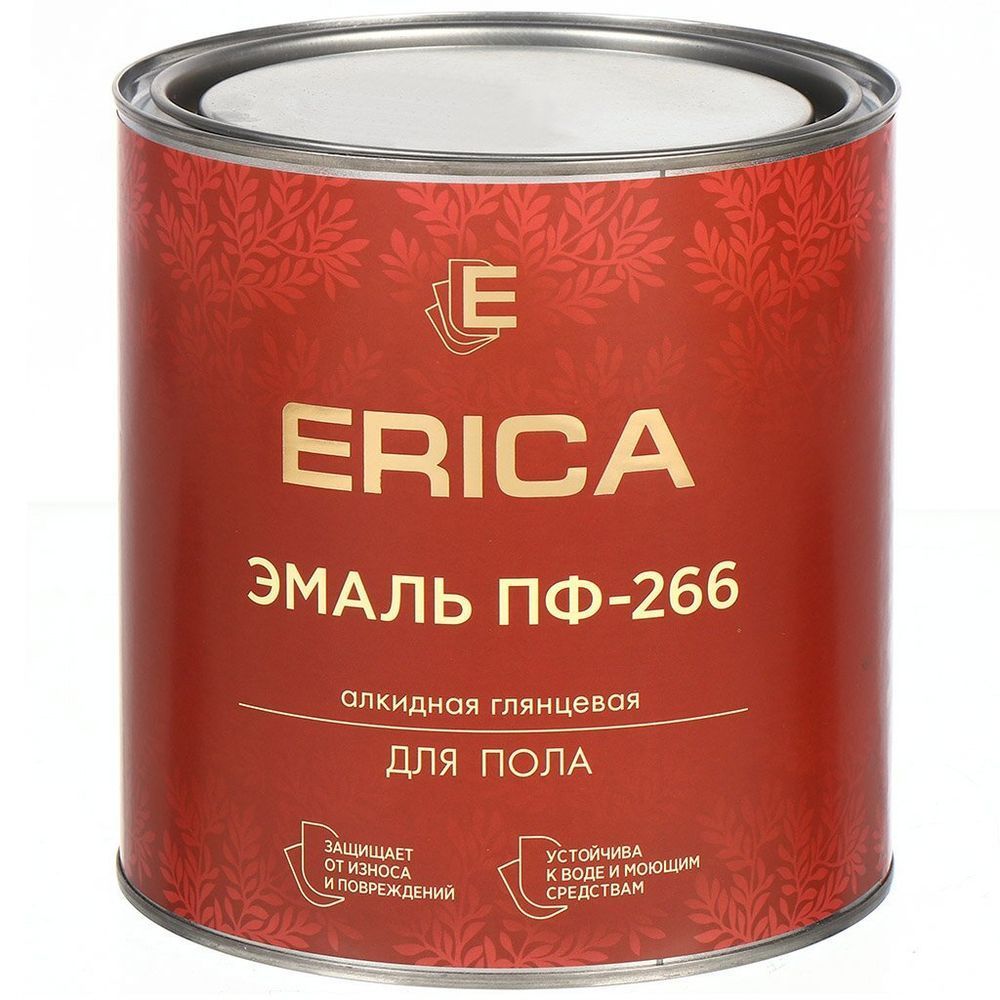 Эмаль ПФ-266 д/пола ЖЕЛТО-КОРИЧНЕВАЯ 5,5 кг (2шт) Erica