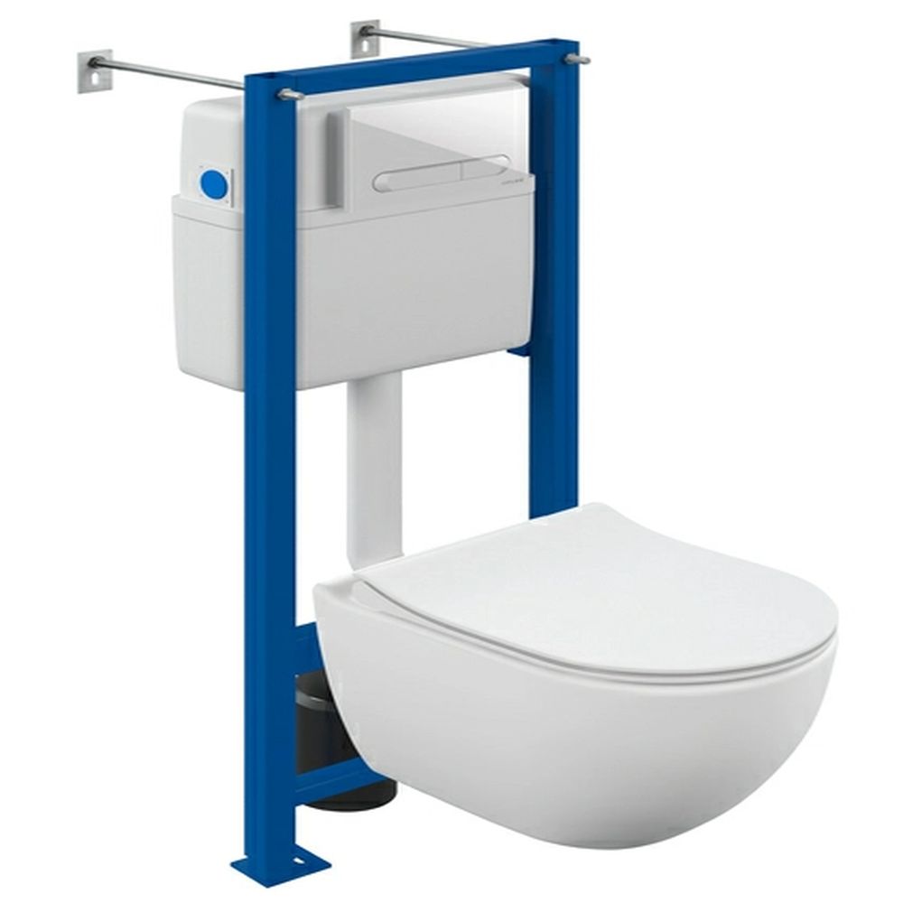 Комплект инталяции SMART CO DPL EO slim+VECTOR+ESTETICA пластик белый, (68304) BRASKO