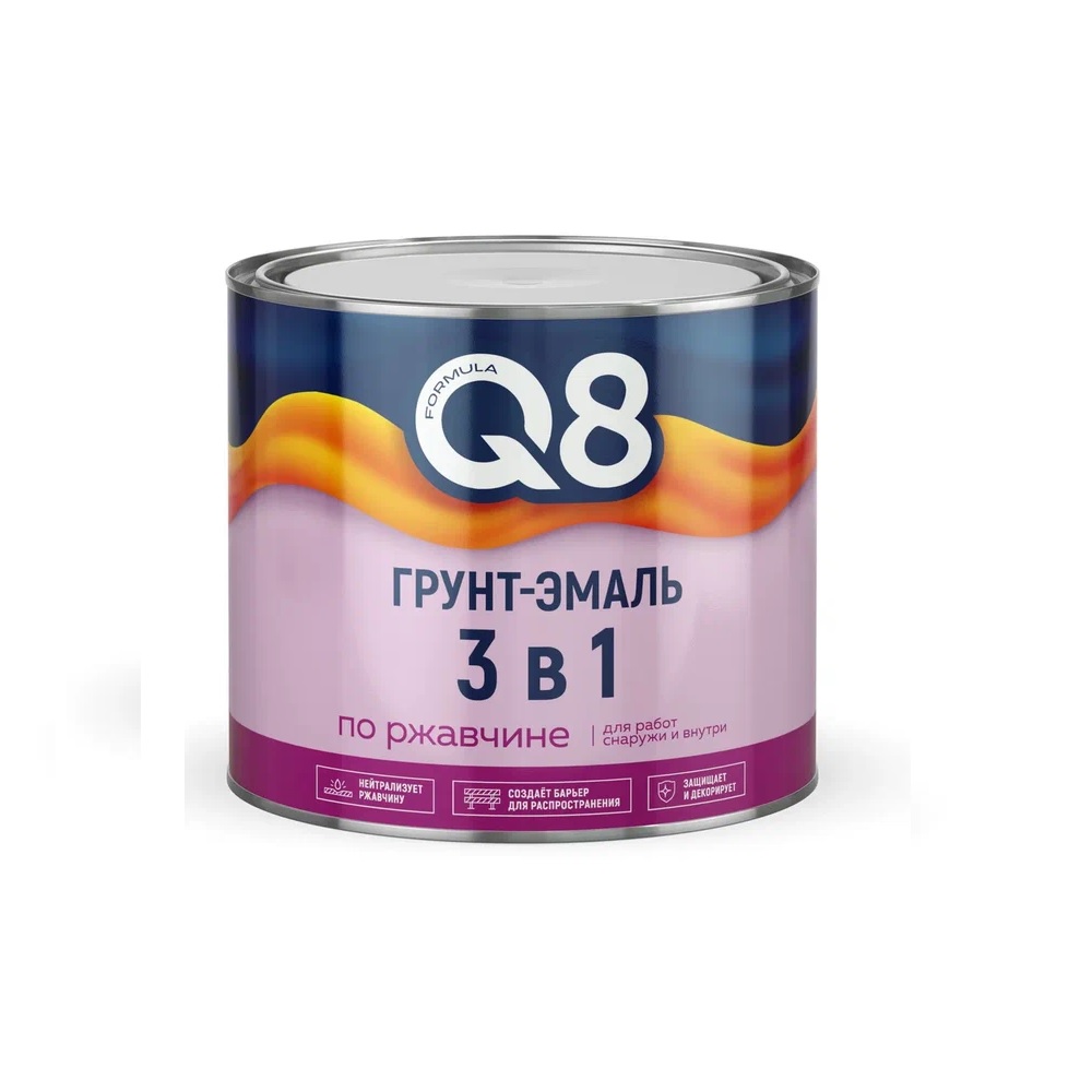 Грунт-эмаль 3в1 ГОЛУБАЯ 1,8 кг (6 шт) FORMULA Q8