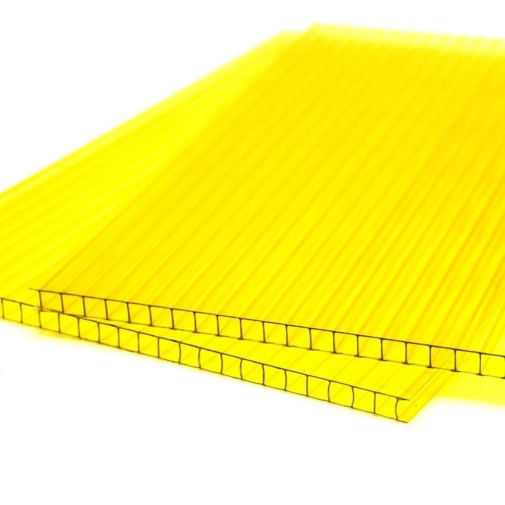 Поликарбонат  6мм 2,1м*6м желтый