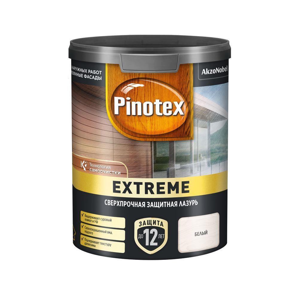 Пропитка Pinotex Extreme Белая п/мат 0,9л