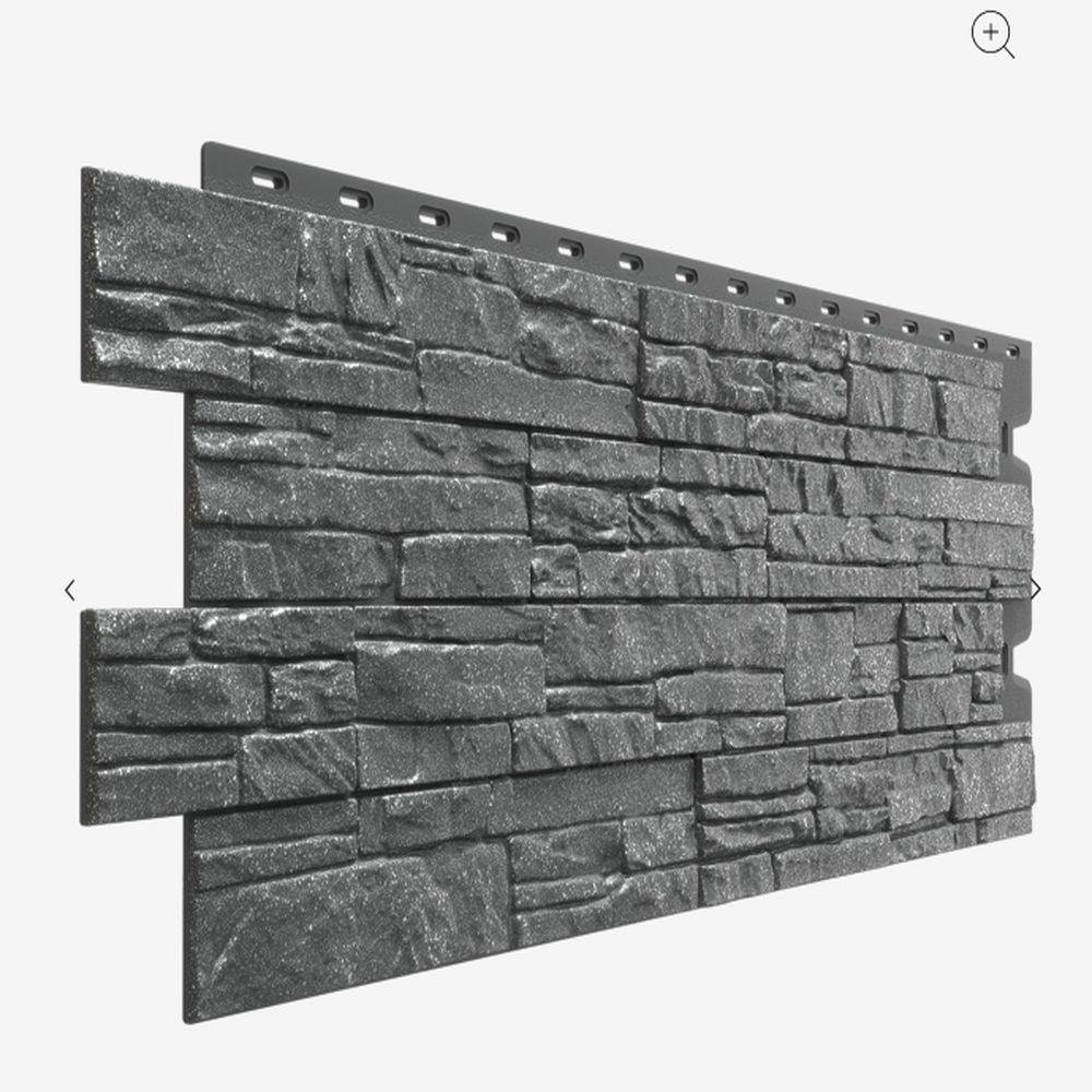Фасадная панель Docke Premium Stein 1098*400*25 Антрацит 0,4392м2 (10шт/уп)