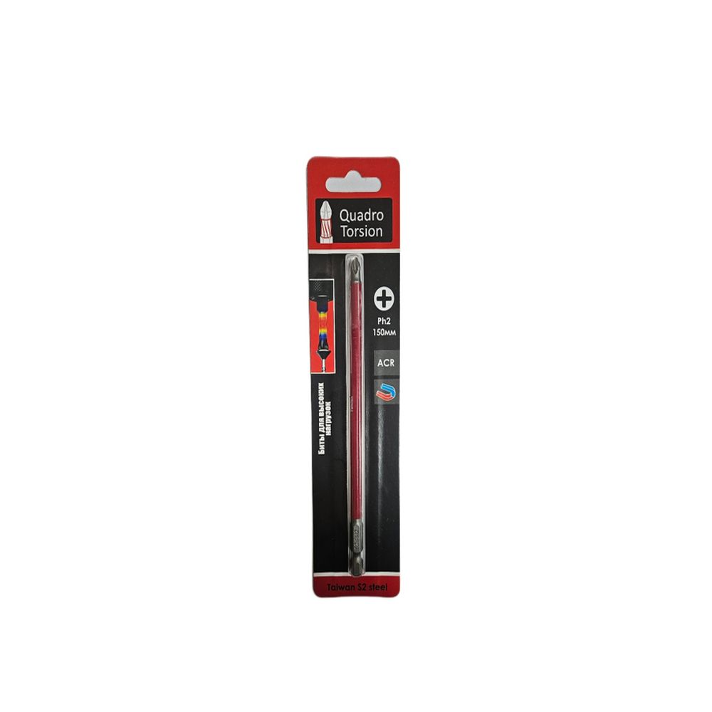 Бита РН 2х150 мм (1 шт/карта)1/4" E6,3 "Quadro Torsion" 412150-1 (кратность 50шт)