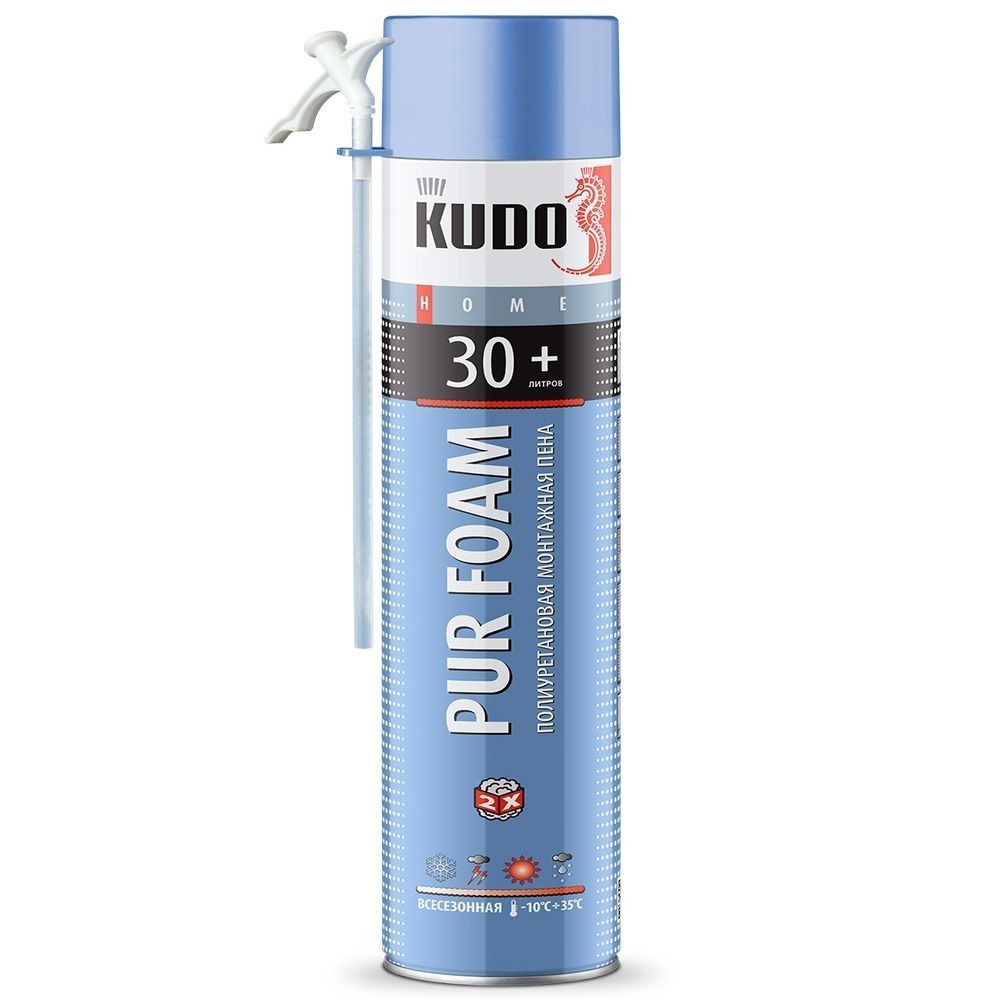 Пена монтажная KUDO HOME 1000мл (600г) 30+ (12шт) KUPH10U30+