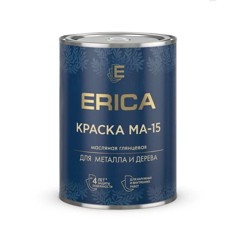 Краска масляная МА-15 ЯРКО-ЗЕЛЕНАЯ 0,8 кг (14шт) Erica