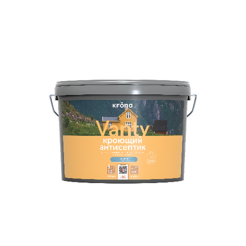 Антисептик кроющий VANTY  голубой 9л Krona