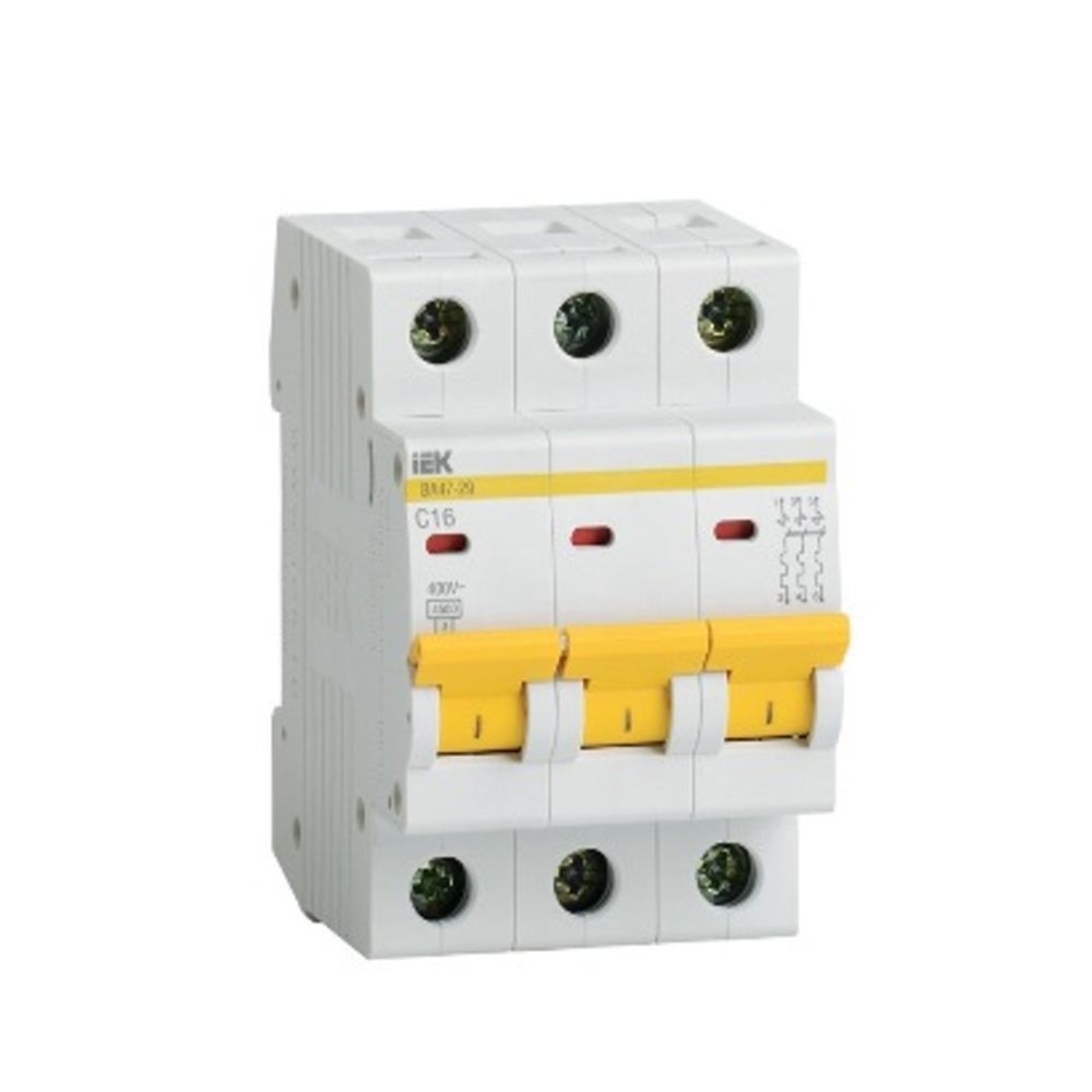 Автоматический выключатель ВА 47-29 4,5кА, С 20А, 3П, IEK MVA20-3-020-C (4шт)