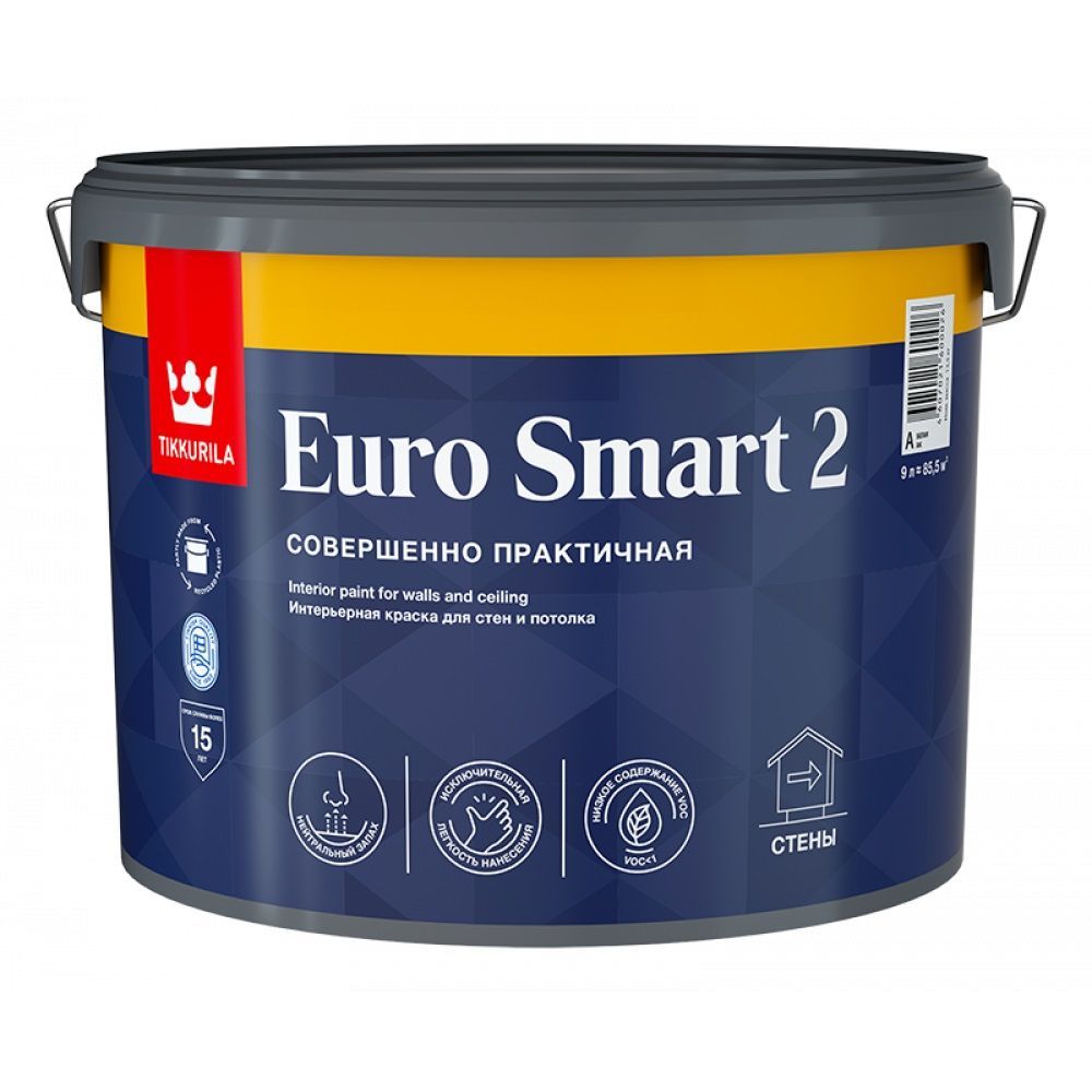 Краска интерьерная  EURO SMART 2 VVA гл/мат  9л