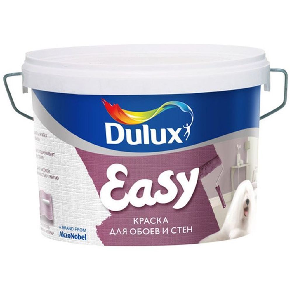 Краска для обоев и стен Dulux Easy BW мат  2,5л (Распродажа)