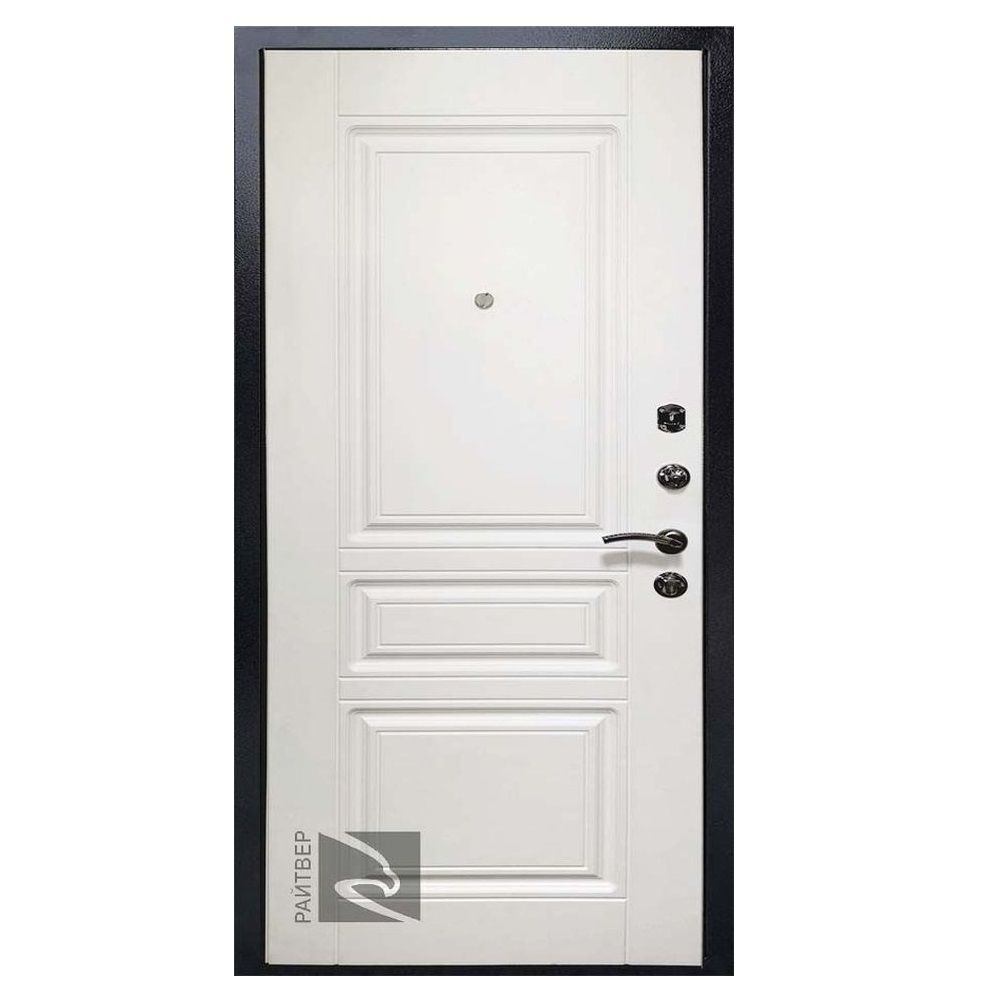 Дверь стальная Райтвер СТРОНГ 100 (бел.матовый) 960х2050 правая  (фурнитура внутри)