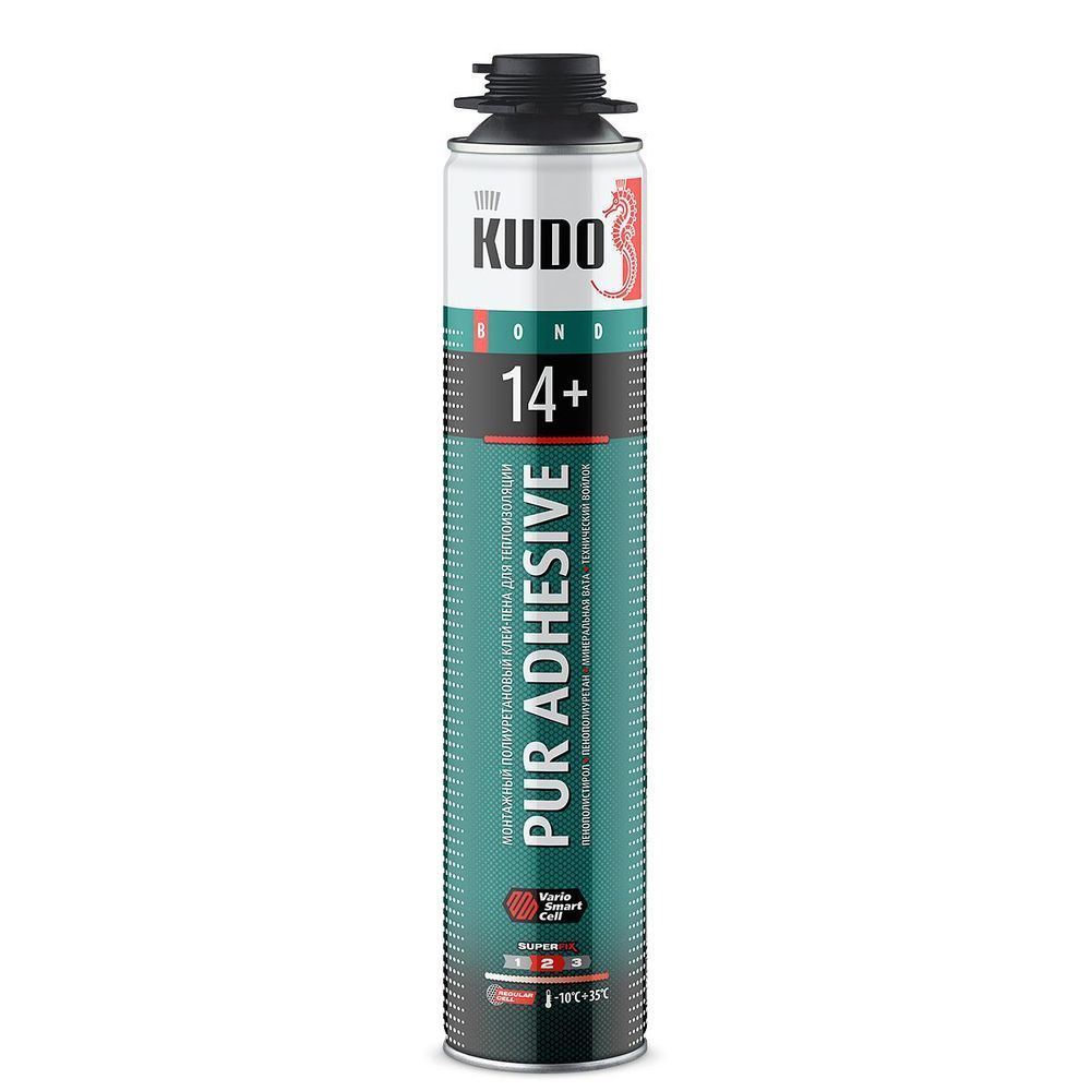Клей-пена KUDO PROFF 14+  всесезонная д/теплоизоляционных плит и декора 1000мл (12шт) KUPP10UAPS