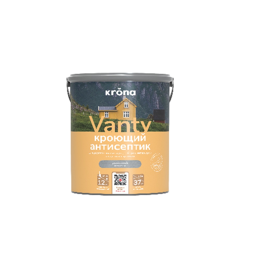 Антисептик кроющий VANTY  дымчатый 2,5л (3шт) Krona