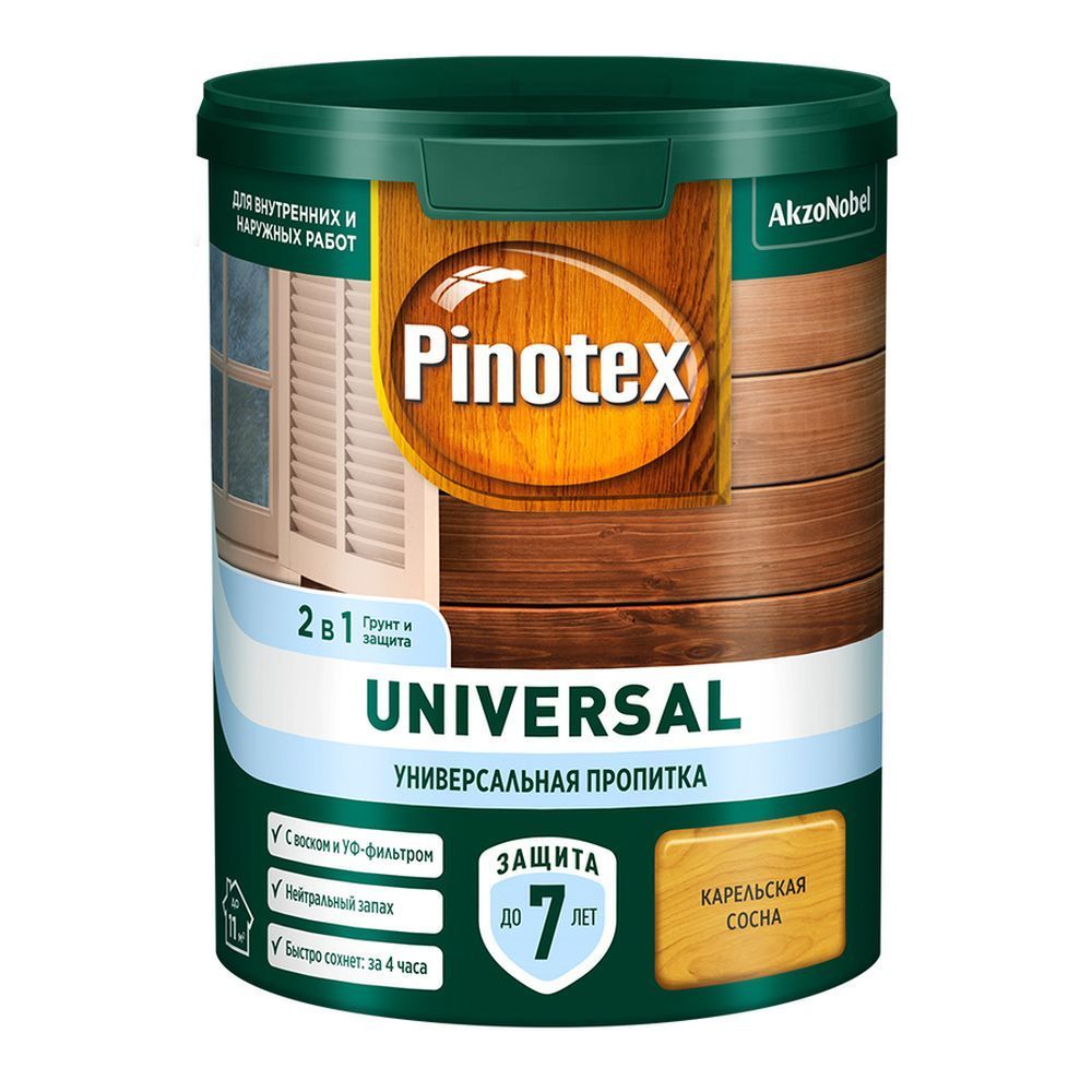 Пропитка Pinotex Universal  2в1 Карельская сосна 0,9л