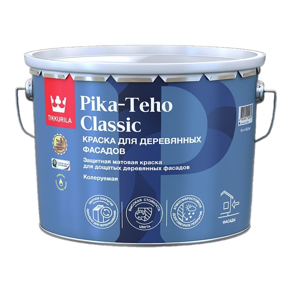 Краска для домов PIKA-TEHO CLASSIC C мат 9л