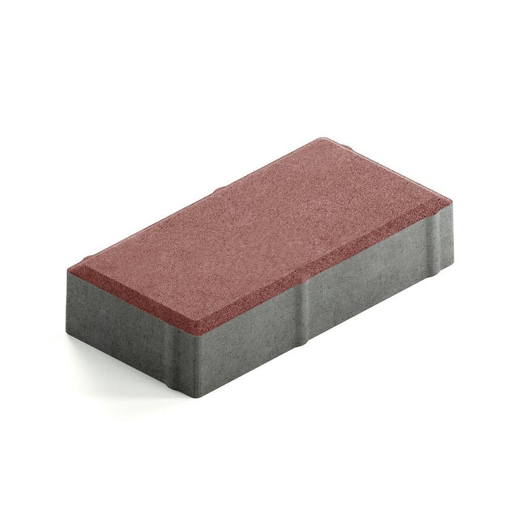 Плита бетонная тротуарная 2 П.6ф (красная) 200*100*60 (50шт\м2),(600 шт\подд)