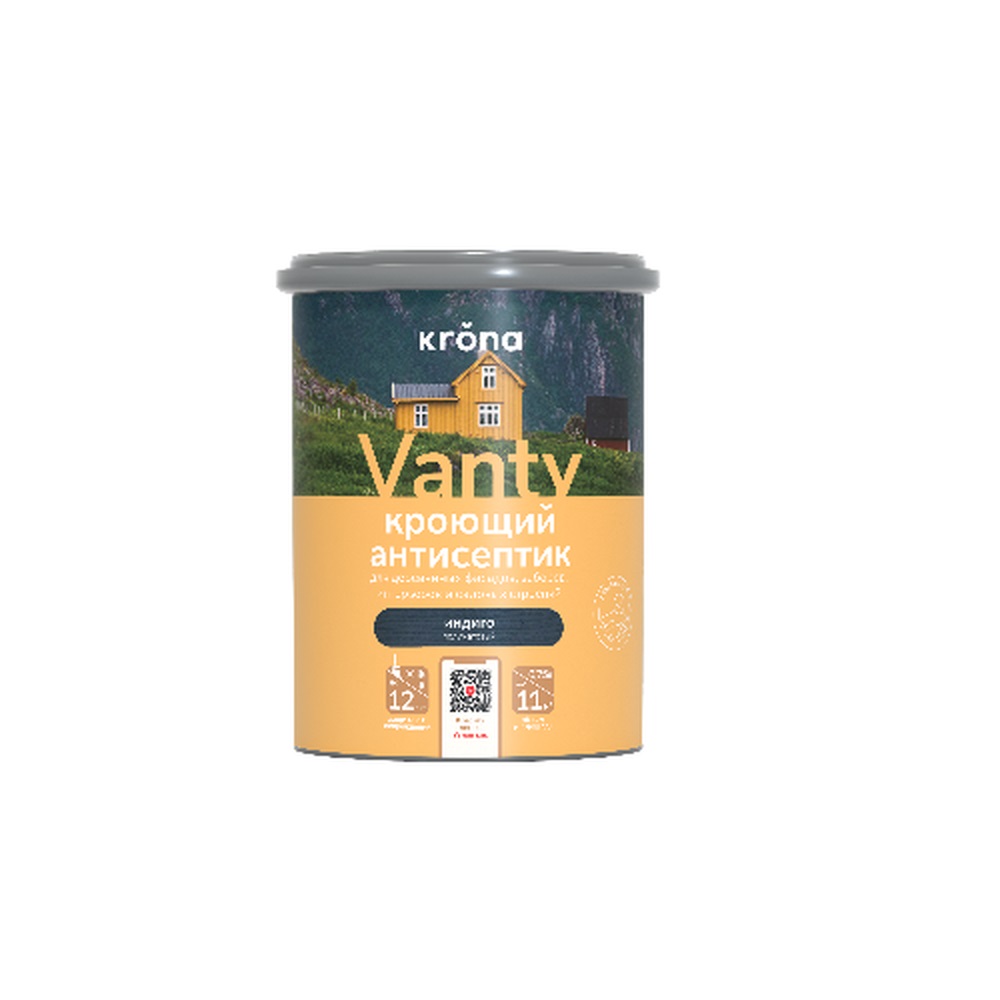 Антисептик кроющий VANTY  индиго 0,75л (10шт) Krona