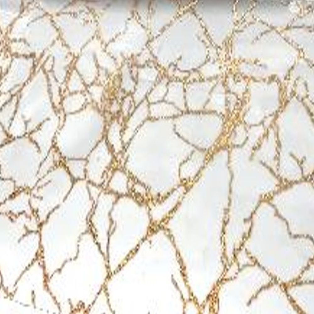 Клеенка силиконовая Dekorelle 201-GW золото/белый фон, размер 1,4*20м; арт.254201-1