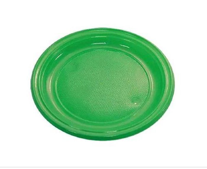 Тарелка дес.D-205 зеленая (100шт/уп) (20уп/коробка)Полиэр