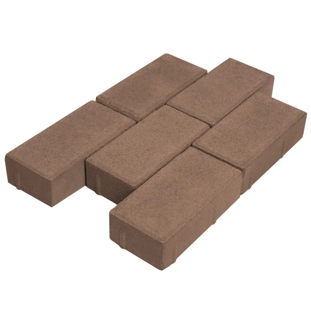 Плита бетонная тротуарная 2 П.4ф (коричневая) 200*100*40 (50шт\м2),(950шт\подд)
