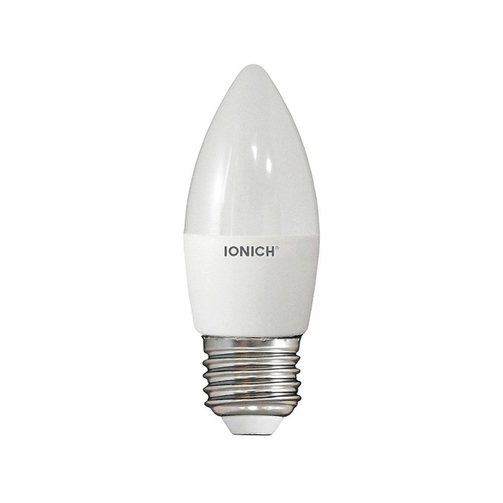 Лампа светодиодная  8Вт свеча 2700К  тепл. белый свет LED E27 С37 230В IONICH 1537 (10/100 шт)