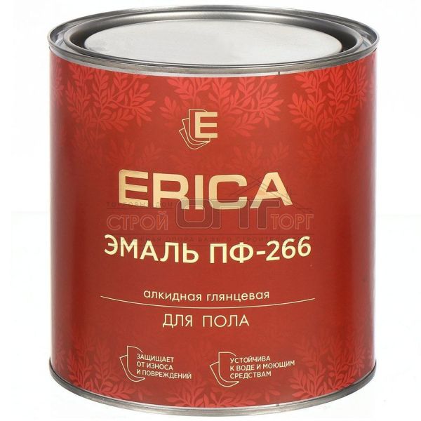 Эмаль ПФ-266 д/пола ЗОЛОТИСТО-КОРИЧНЕВАЯ 5,5 кг (2шт) Erica