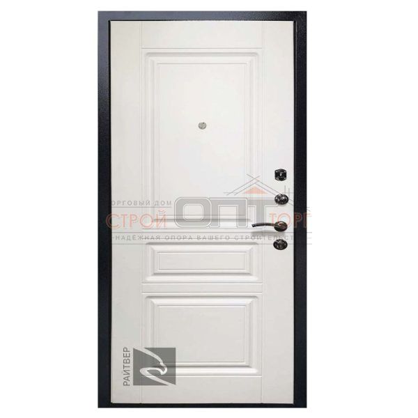 Дверь стальная Райтвер СТРОНГ 100 (бел.матовый) 860х2050 правая  (фурнитура внутри)