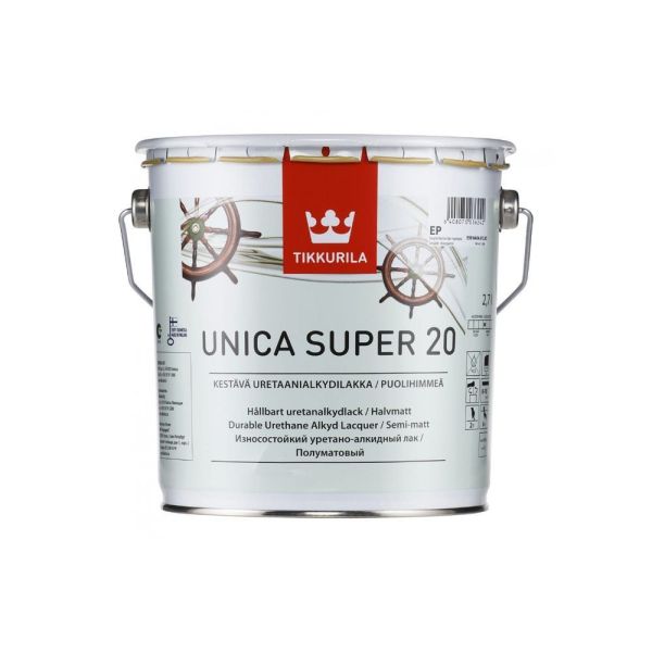 Лак универсальный UNICA SUPER 20 EP п/мат 2,7л (Распродажа)
