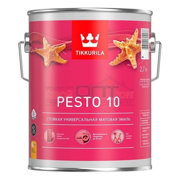 Краска PESTO 10 A мат 2,7л (6шт)