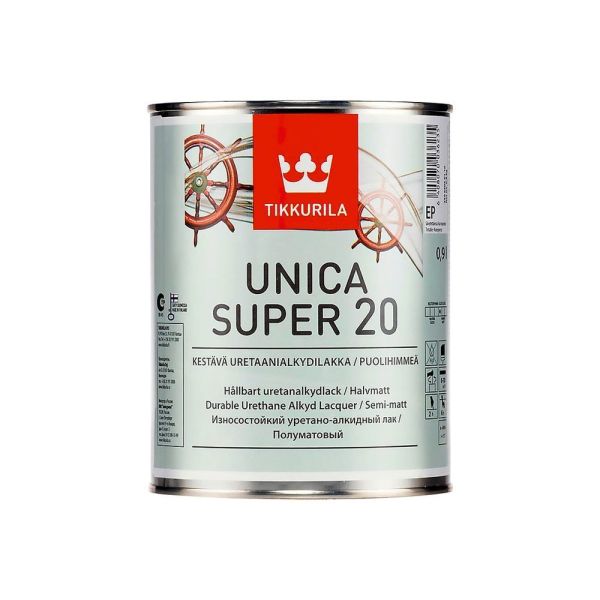 Лак универсальный UNICA SUPER 20 EP п/мат 0,9л (3шт) Распродажа