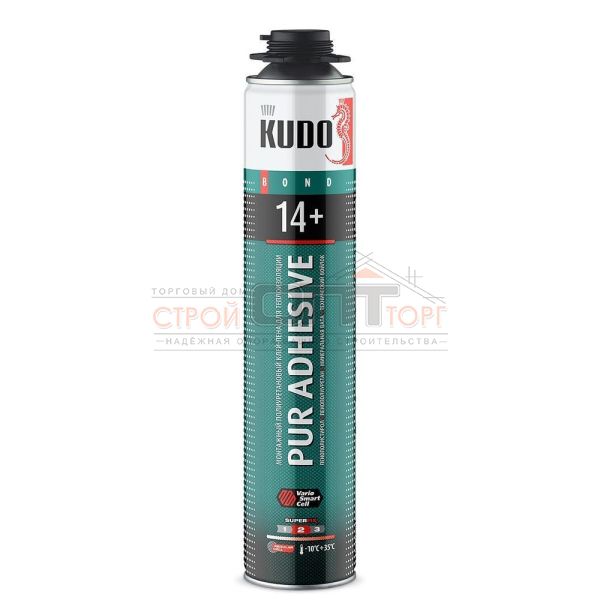 Клей-пена KUDO PROFF 14+  всесезонная д/теплоизоляционных плит и декора 1000мл (12шт) KUPP10UAPS