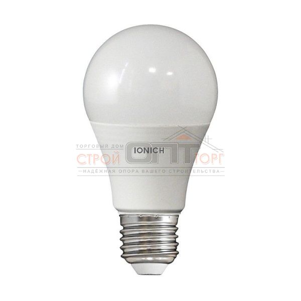 Лампа светодиодная 11Вт груша 6500К  хол.белый свет LED 27 А60 230В IONICH 1559 (10/100 шт)