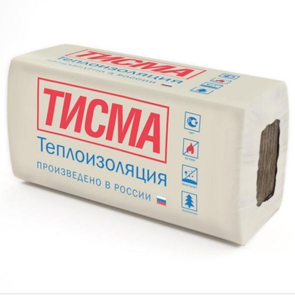 Мин/вата "ТИСМА" TS 041 (100*600*1200) 6плит 4,32м2 0,432м3 /64уп/паллет/