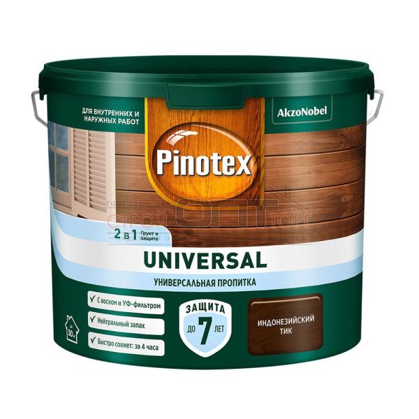 Пропитка Pinotex Universal  2в1 Индонезийский тик 2,5л