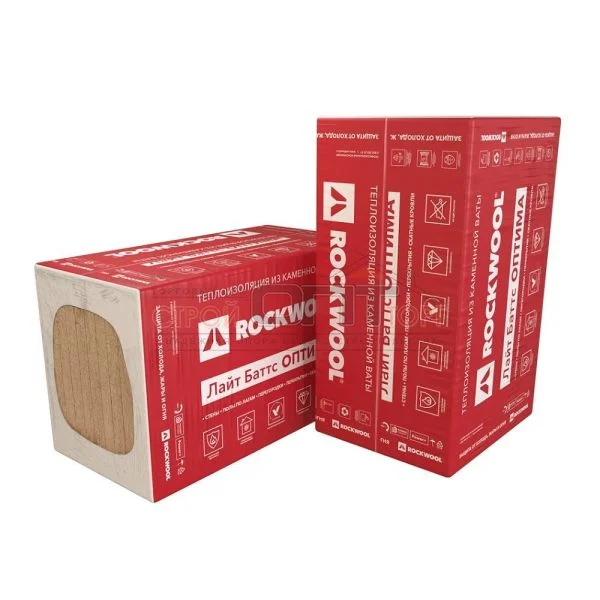Мин.вата ROCKWOOL Лайт Баттс ОПТИМА 100х600х1000 5плит 3 кв.м