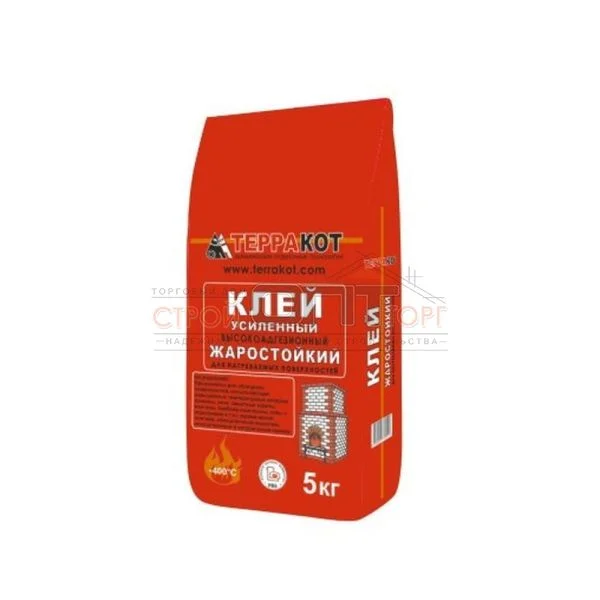 Клей жаростойкий ТЕРРАКОТ усиленный  5 кг (до +400 С)