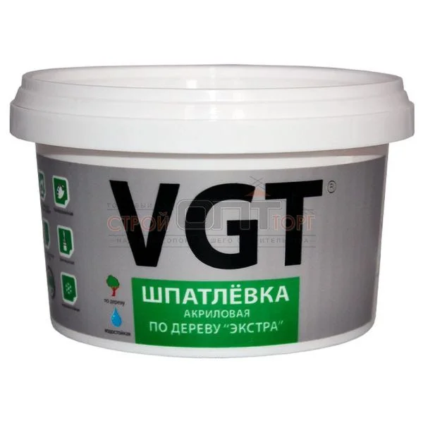 Шпатлевка Экстра по дереву БЕРЕЗА водостойкая 0,3 кг (6 шт) ВГТ