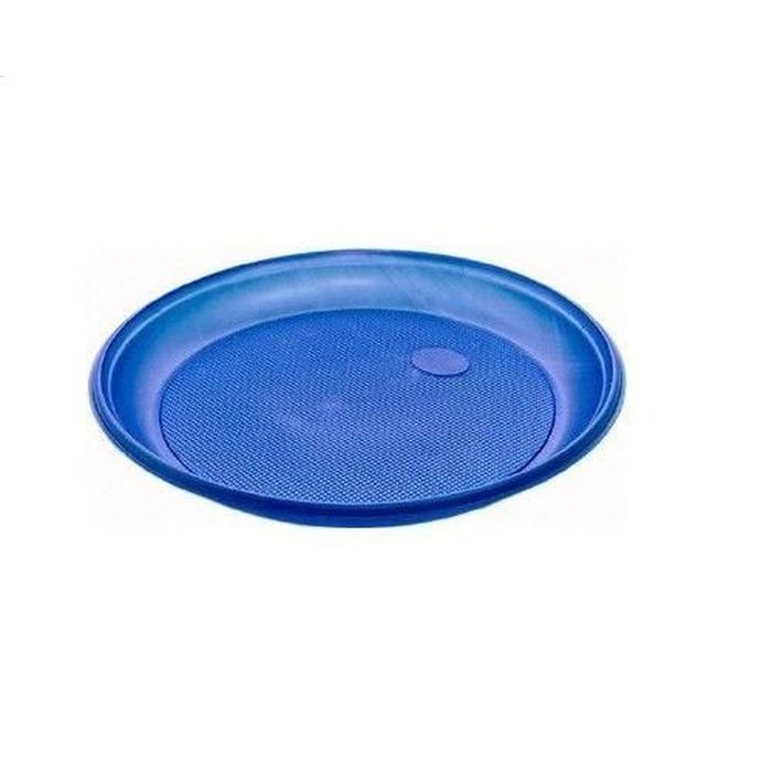 Тарелка дес.D-205 синяя (100шт/уп) (20уп/коробка) Полиэр