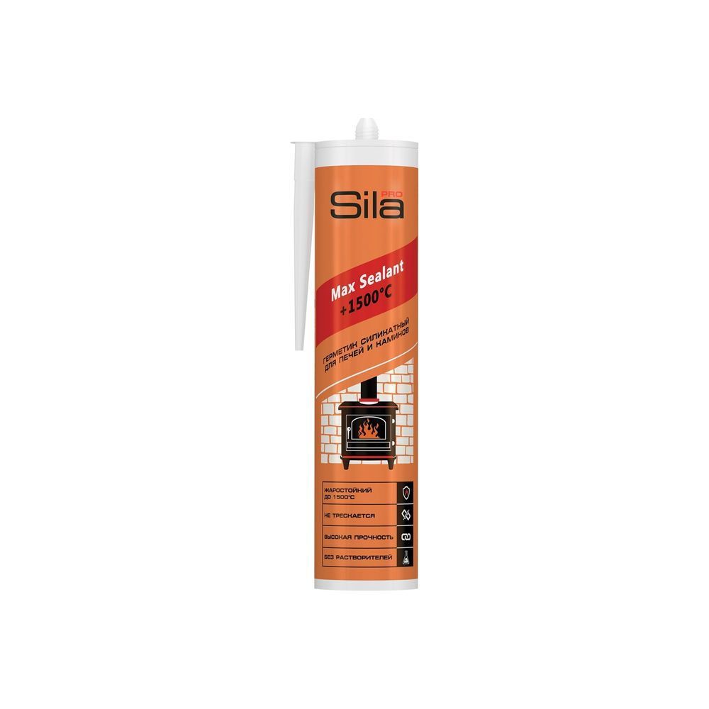Герметик для печей SILA PRO Max Sealant 1500 С  Черный 280мл (12шт)