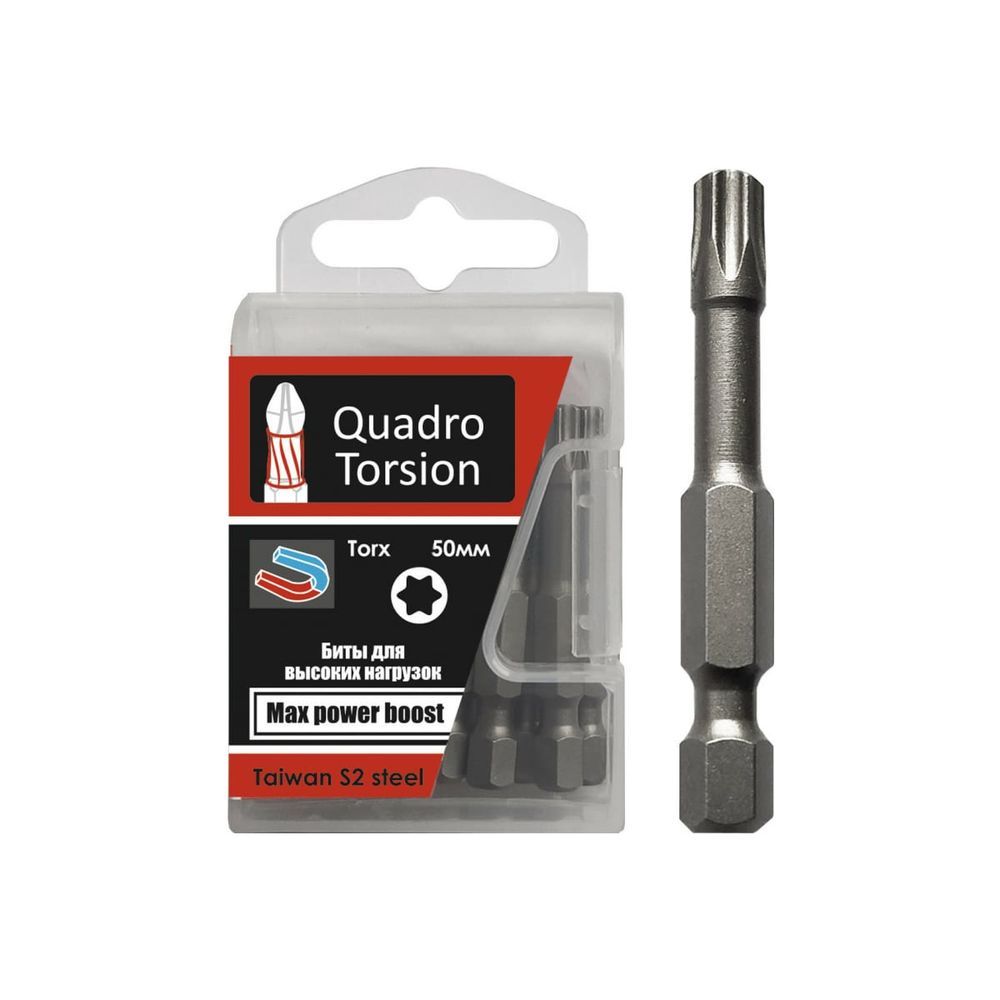 Набор бит 1/4" 20-50мм Torx (10 шт./кор.) "Quadro Torsion"