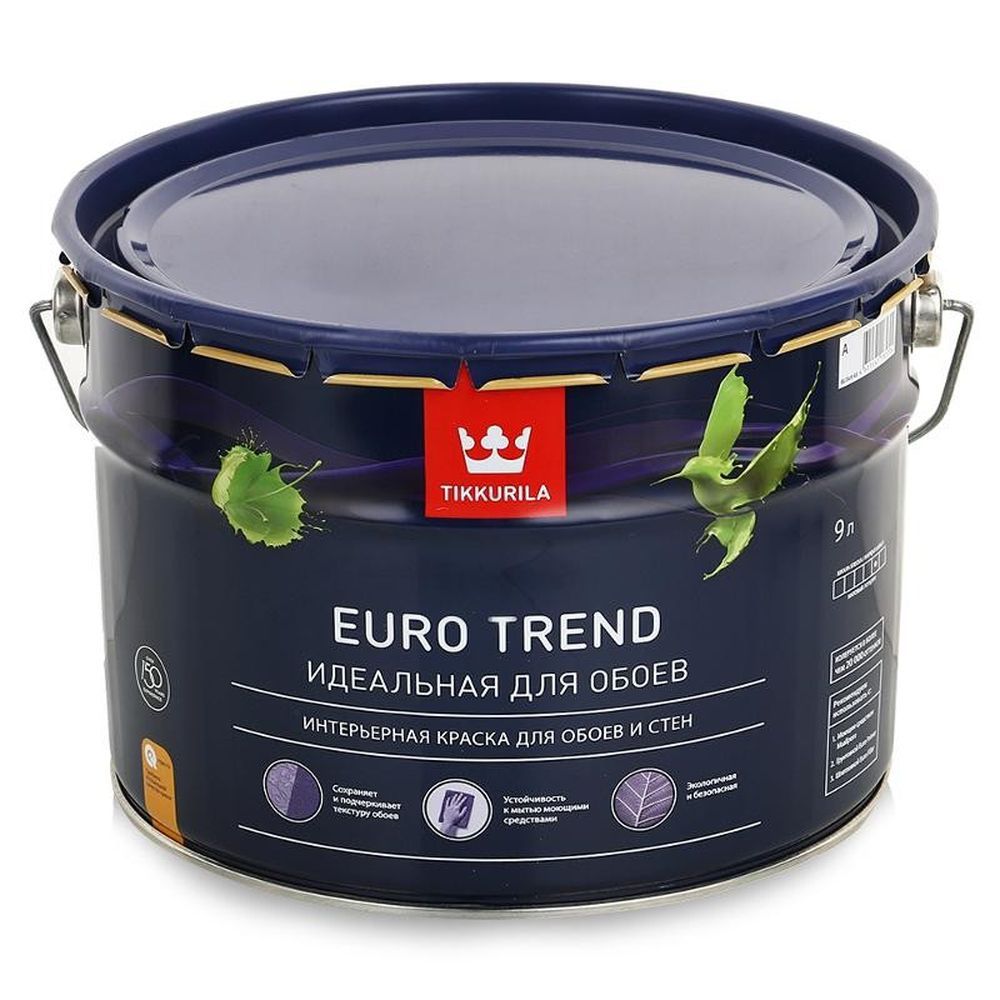 Краска для обоев и стен EURO TREND A 9л
