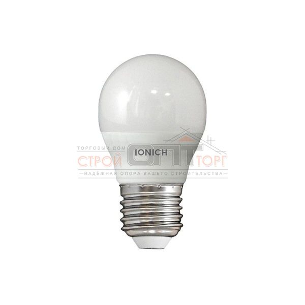 Лампа светодиодная  6Вт шар 2700К тепл. белый свет LED E27 G45 230В IONICH 1564 (10/100 шт)