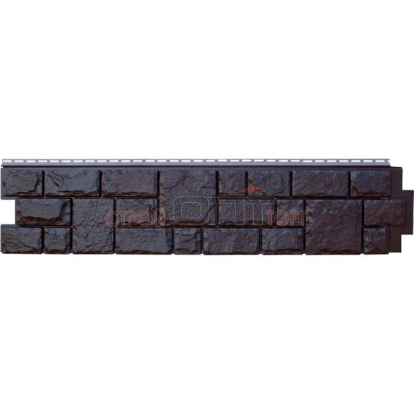 Фасадная панель Екатерининский камень Уголь 1,32х0,294 м GL Я-фасад (под заказ)